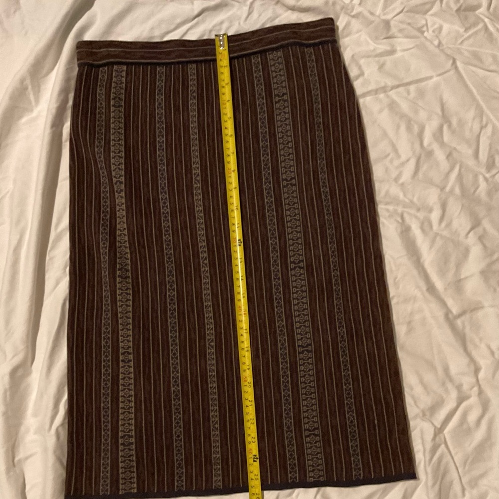 Peruvian Connection Brown Patterned Skirt. Size M - image 7
